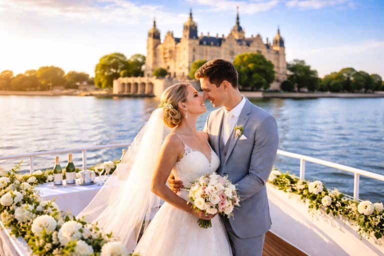 Hochzeit in Schwerin vor dem Schloss